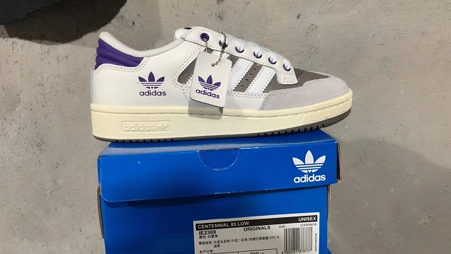 Adidas centennial 85 low shoes women-white/purple/grey